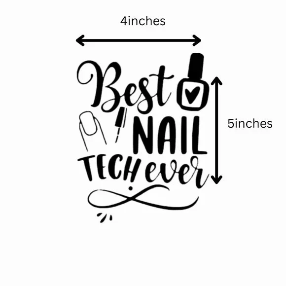 Best Nail Tech Ever.-Vinyl Decals-Cool Sticker-Funny Sticker-Lap… - Picture 2 of 5